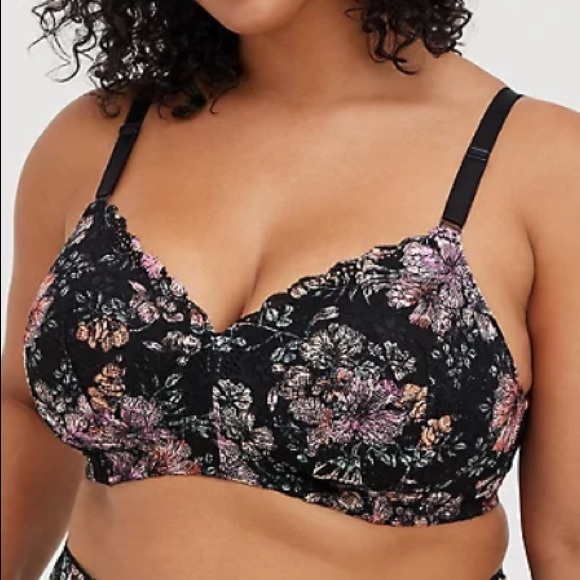 Torrid Floral Lace Back-Smoothing Bra, Sizes 46C & 44D! NWT! - Picture 3 of 6